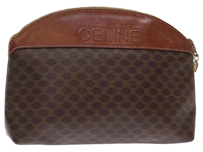 Céline CELINE Macadam Canvas Tasche PVC Braun Auth bs14108  ref.1394876