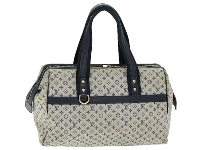 Bolsa de mão LOUIS VUITTON Monograma Mini Josephine GM Azul M92211 Autenticação de LV 74533  ref.1394890