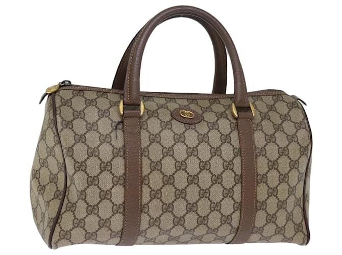 Bolsa GUCCI GG Supreme Boston PVC Bege 002 615 6842 Autenticação12423  ref.1394895