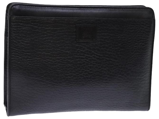 Autre Marque Bolsa Clutch Burberrys Couro Preto Auth bs14320  ref.1394918