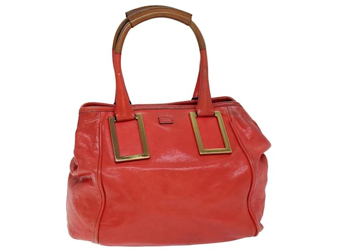 Chloé Chloe Etel Handtasche Leder Rot Auth yk12587  ref.1394926