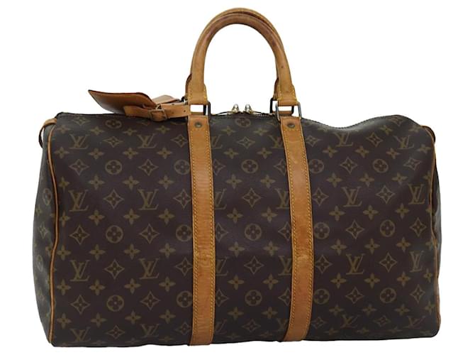 Borsa Boston LOUIS VUITTON Monogram Keepall 45 M41428 LV Auth 74460 Monogramma Tela  ref.1394927