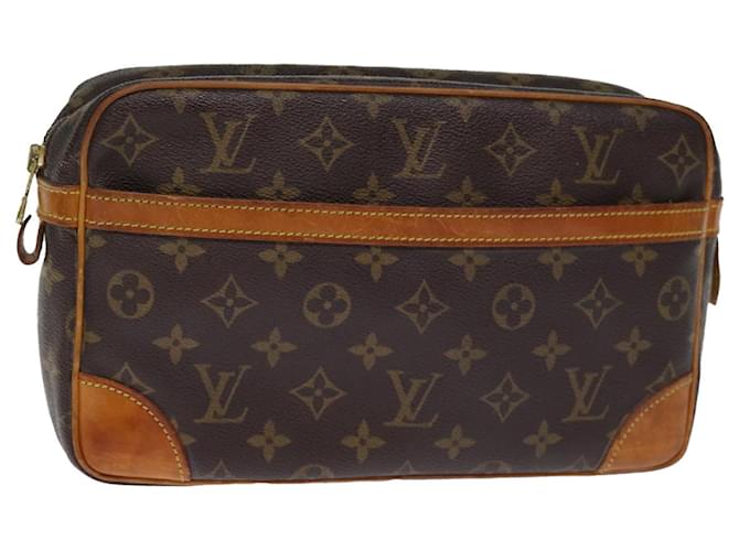 LOUIS VUITTON Pochette Monogramme Compiègne 28 M51845 Auth LV 74900 Toile  ref.1394931