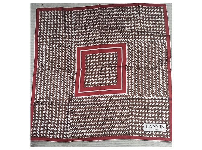 Lanvin Seidentuch Braun Beige Dunkelrot Bordeaux