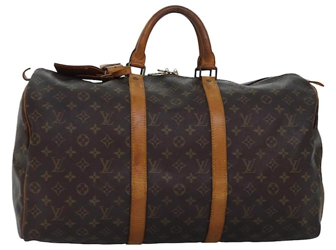 LOUIS VUITTON Monograma Keepall 50 Bolsa Boston M41426 Autenticação de LV 75089 Lona  ref.1394942