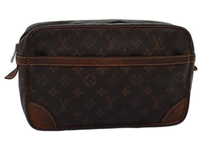 LOUIS VUITTON Monogramm Compiegne 28 Clutch M51845 LV Auth 74902