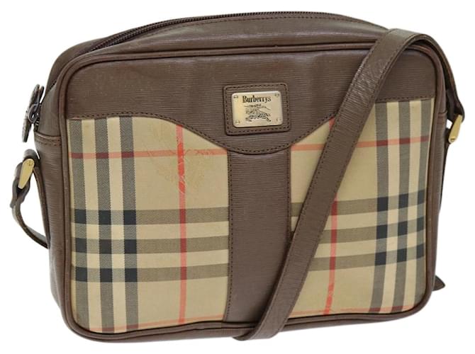 Autre Marque Burberrys Nova Check Shoulder Bag Canvas Beige Auth bs14325 Cloth  ref.1394962
