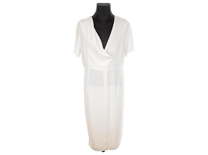 Bash White dress Viscose  ref.1395045