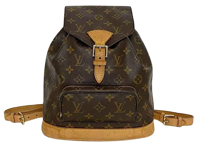 Louis Vuitton Montsouris MM Marrom Lona  ref.1395130