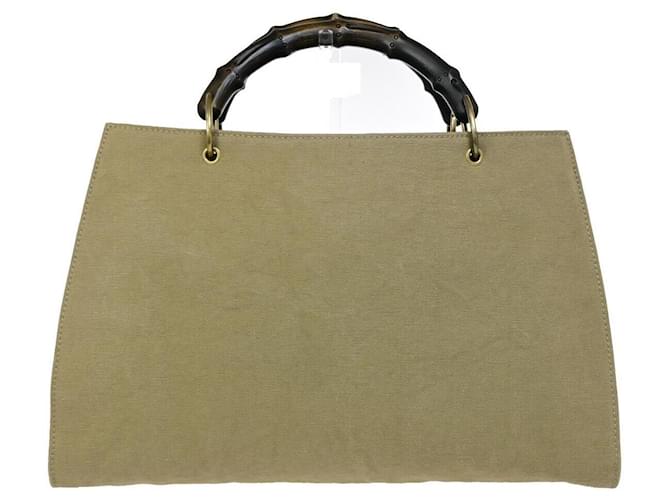 Gucci-Bambus Beige Leinwand  ref.1395152