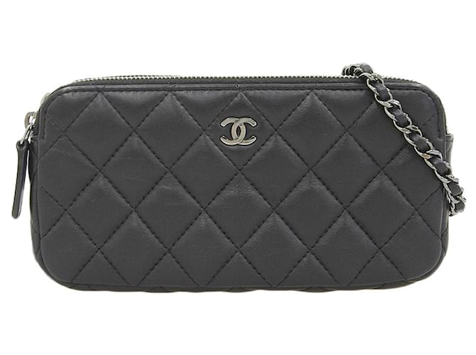 Chanel COCO Mark Negro Cuero  ref.1395166