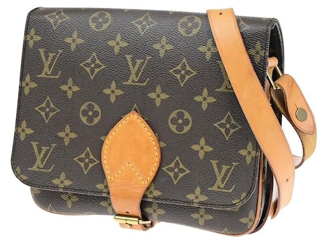 Cartouchiere Louis Vuitton Cartouchière Castaño Lienzo  ref.1395170