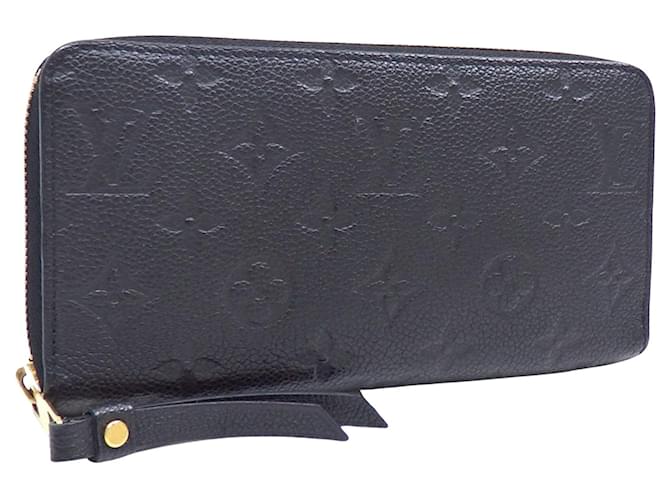 Louis Vuitton Zippy Wallet Cuir Noir  ref.1395184