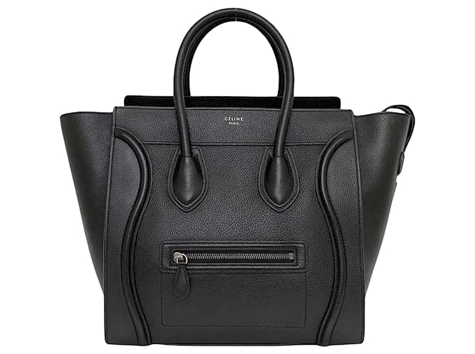 Luggage Céline Equipaje Negro Cuero  ref.1395191