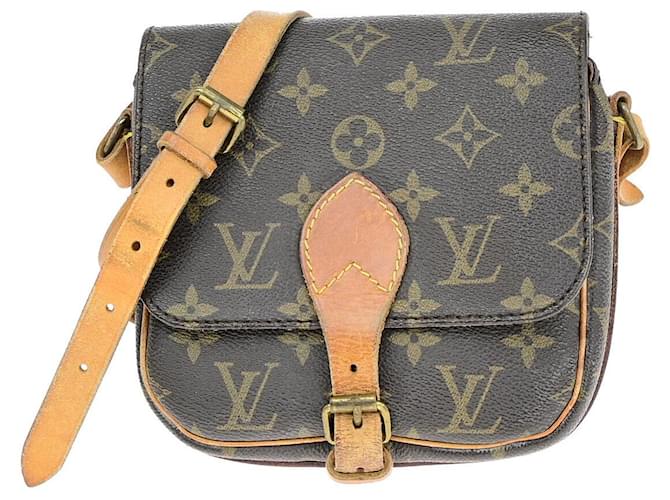 Cartouchiere Louis Vuitton Cartouchière Castaño Lienzo  ref.1395267