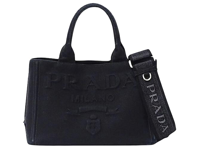 Prada Canapa Toile Noir  ref.1395318