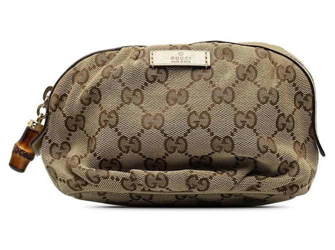 Gucci Bamboo Beige Lienzo  ref.1395355