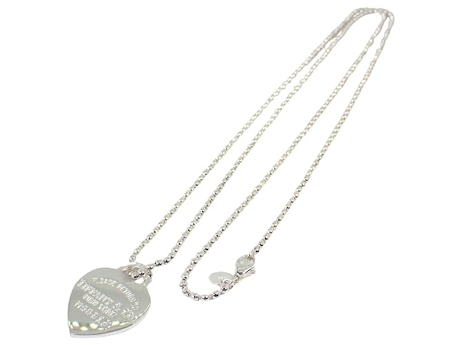 Tiffany & Co Return to Heart Lock Silvery Silver  ref.1395371