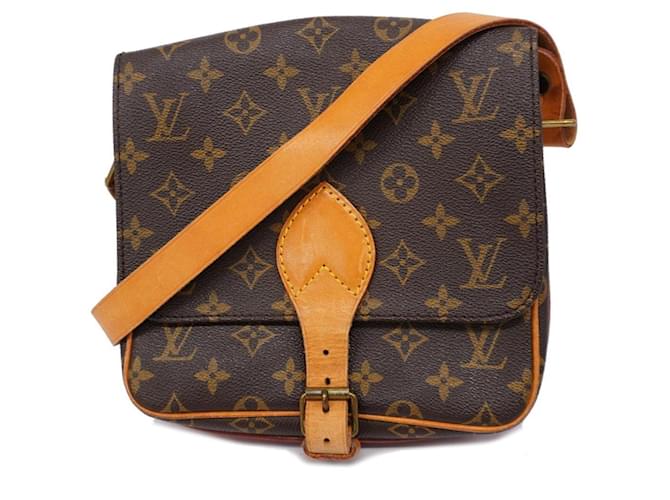 Louis Vuitton Cartouchiere Brown Cloth  ref.1395389