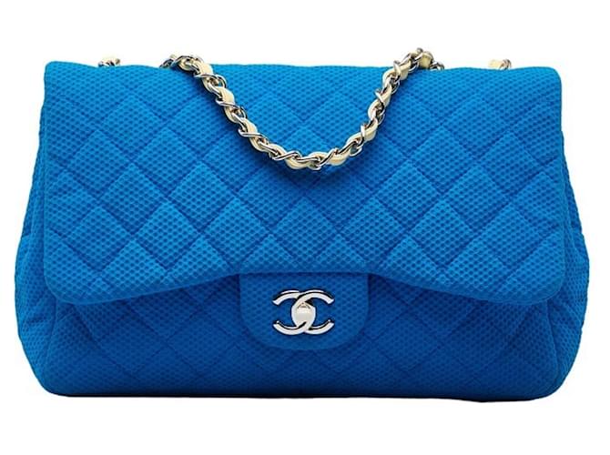 Chanel Timeless Blue Cloth  ref.1395394