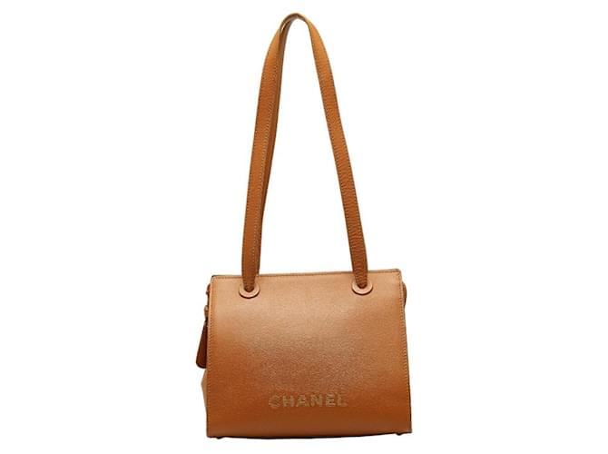 Chanel Brown Leather  ref.1395432