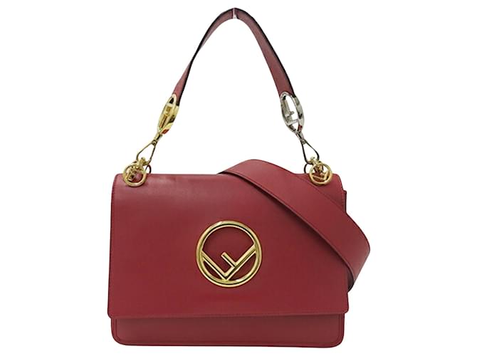 Fendi Kan I Rosso Pelle  ref.1395441