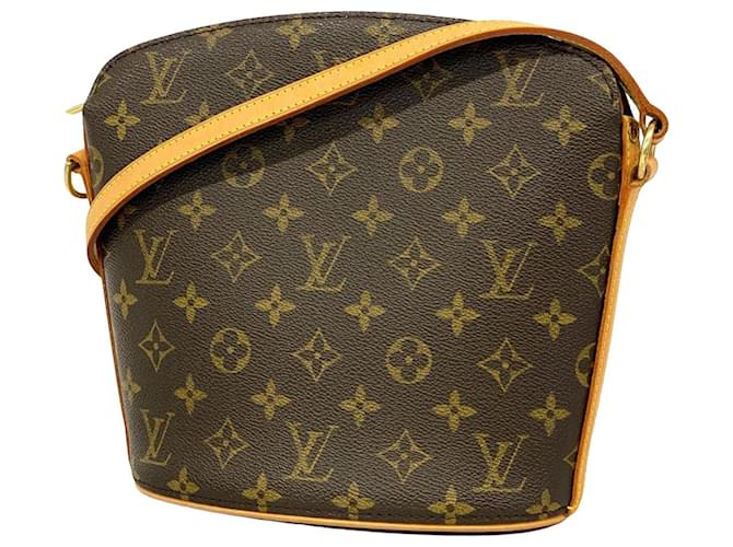 Louis Vuitton Drouot Marrom Lona  ref.1395469