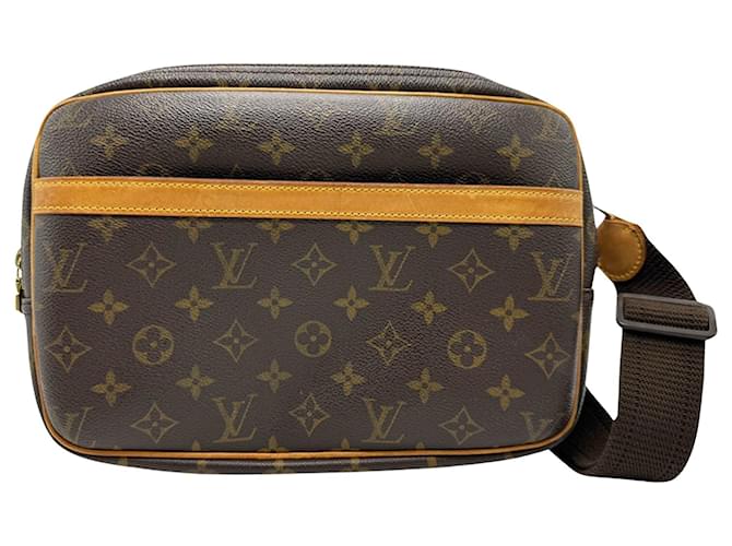 Louis Vuitton Reportero PM Castaño Lienzo  ref.1395487