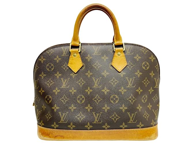 Louis Vuitton Alma Marrom Lona  ref.1395493