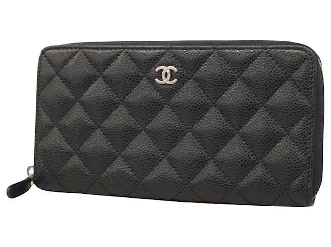 Chanel Matelassé Cuir Noir  ref.1395509