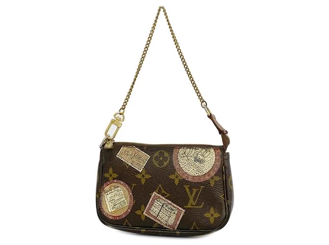 Louis Vuitton Pochette Accessoire Castaño Lienzo  ref.1395513