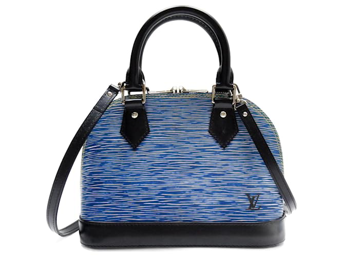 Louis Vuitton Alma BB Blau Leder  ref.1395542
