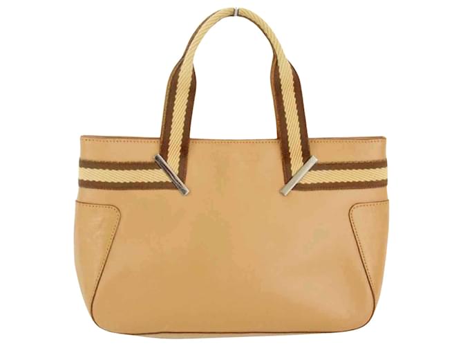 Gucci Web Cuir Camel  ref.1395549