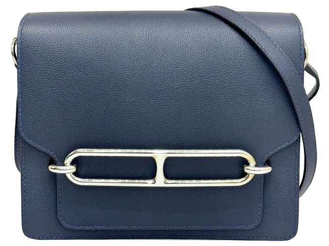Hermès Hermes Roulis Blu Pelle