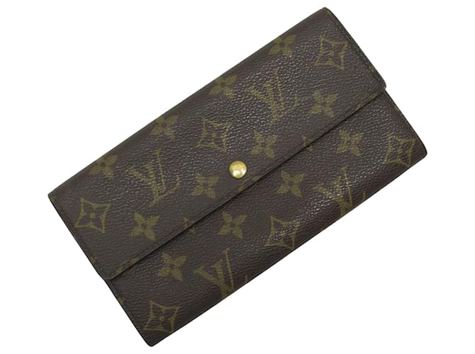 Louis Vuitton Portefeuille Sarah Marrom Lona  ref.1395553