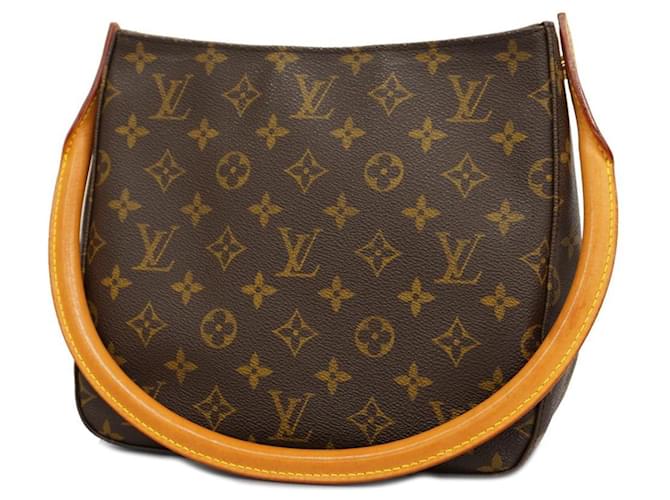 Louis Vuitton Looping Marrone Tela  ref.1395561