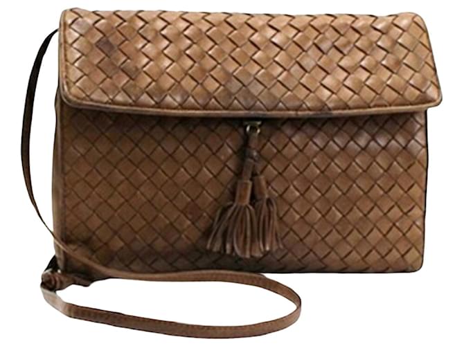 Bottega Veneta Intrecciato Marrom Couro  ref.1395569