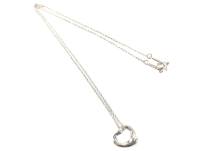 Tiffany & Co Open Heart Silvery Silver  ref.1395576