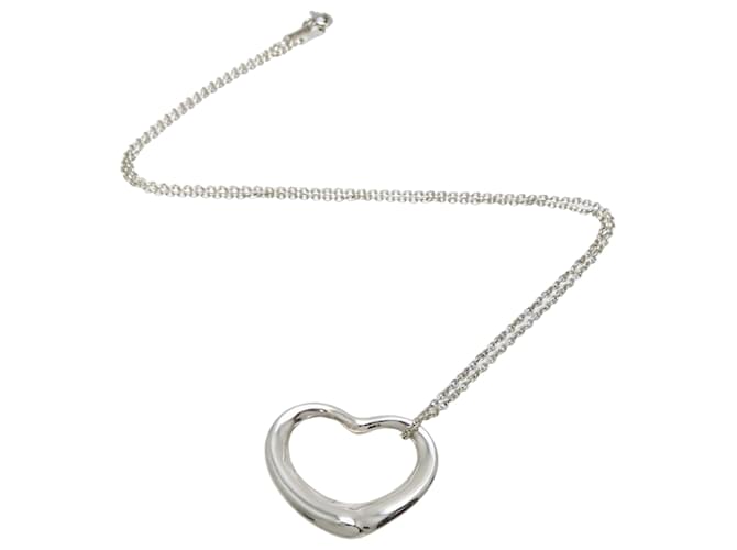 Tiffany & Co Open Heart Silvery Silver  ref.1395589