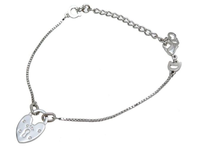 Dior Heart Silvery Metal  ref.1395601