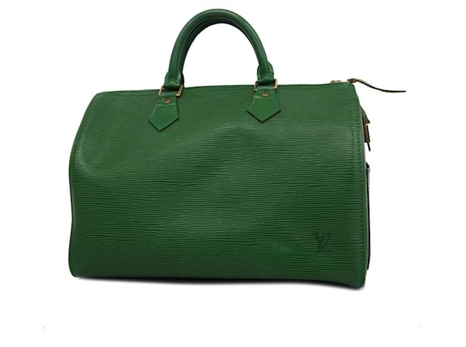 Louis Vuitton Speedy 25 Verde Couro  ref.1395606