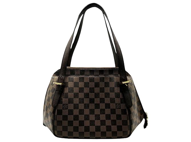 Louis Vuitton Belem MM Castaño Lienzo  ref.1395608