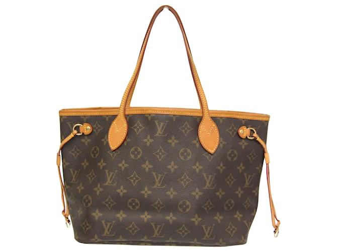 Louis Vuitton Neverfull PM Braun Leinwand  ref.1395621