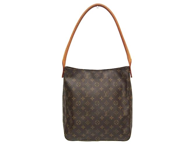 Louis Vuitton Looping GM Marrom Lona  ref.1395626