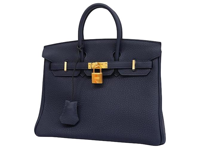 Hermès HERMES BIRKIN Azul Couro  ref.1395636