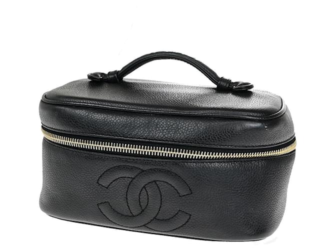 Chanel Vanity Black Leather  ref.1395640