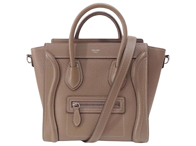 Luggage Céline Bagagem Marrom Couro  ref.1395654