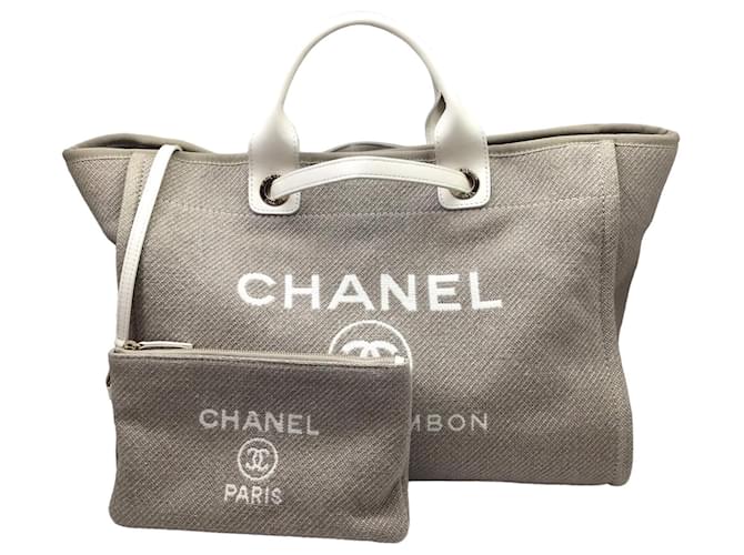 Chanel Deauville Grey Cloth  ref.1395662