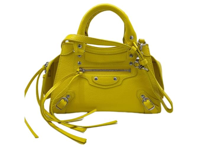 City Cidade de Balenciaga Amarelo Couro  ref.1395727