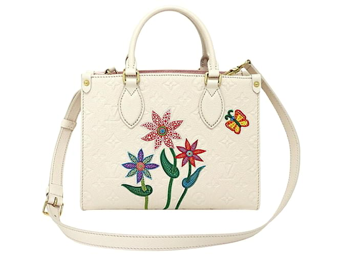 Louis Vuitton OntheGo Blanco Cuero  ref.1395736